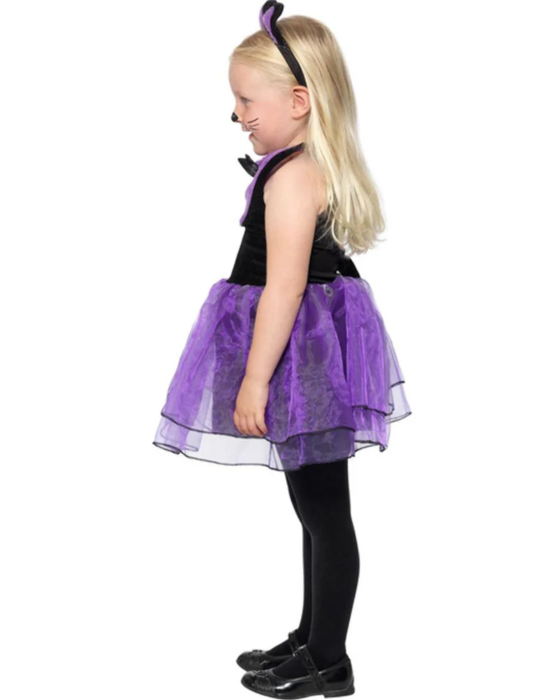 Purple Cat Tutu Dress Toddler Costume - Image 3