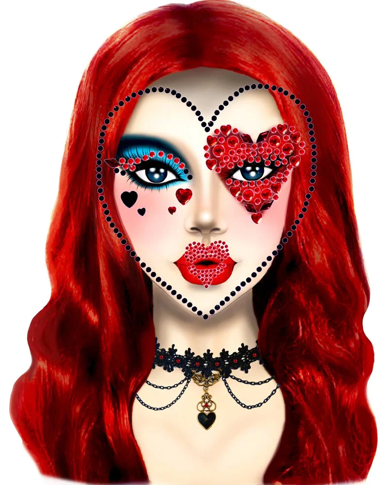 Queen Adhesive Face Jewels Sticker - Image 2