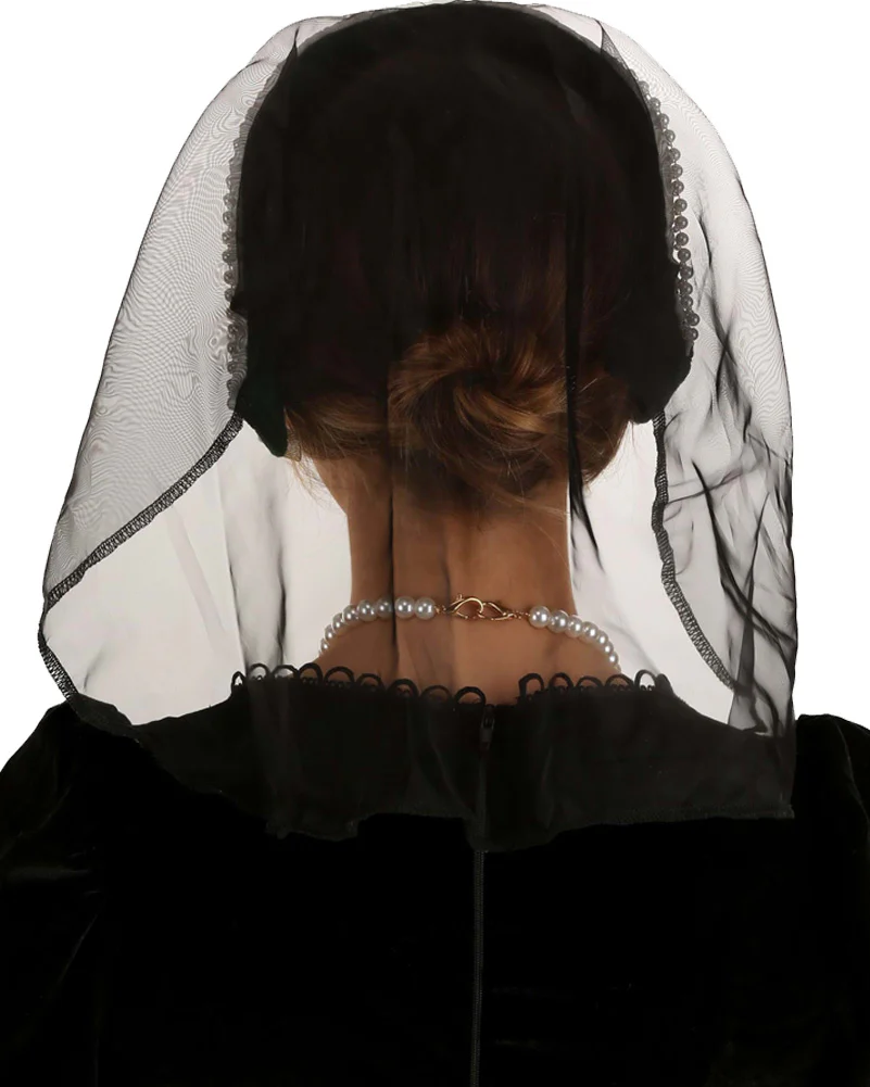Queen Anne Boleyn Deluxe Hat and Necklace Costume Set - Image 2