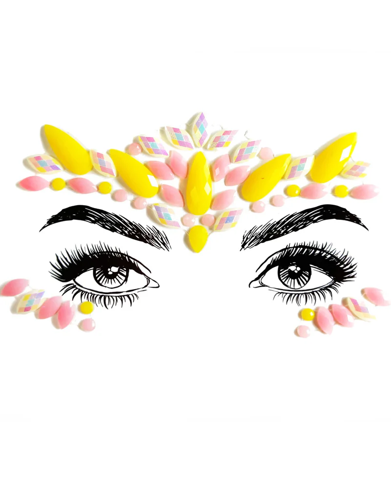 Queen Glow in the Dark Face Jewels - Image 2