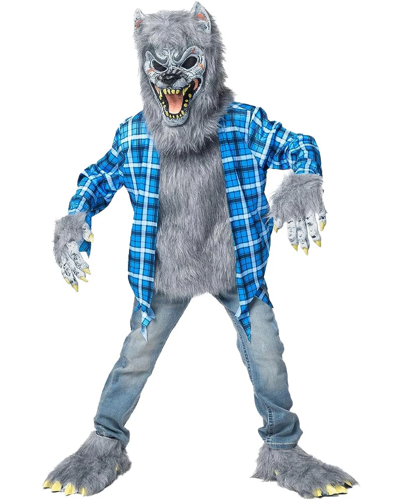 Ragged Grey Werewolf Boys Costume - Image 3