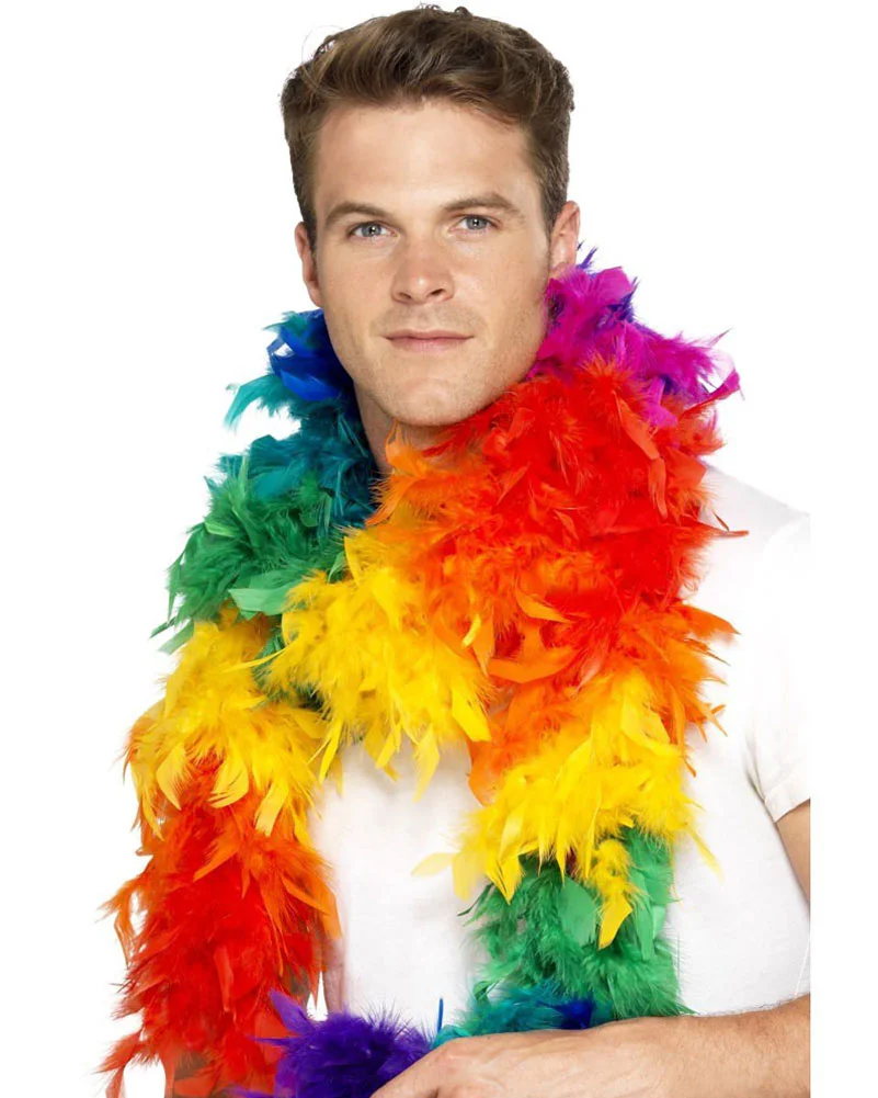 Rainbow Deluxe Feather Boa 1.8m - Image 2