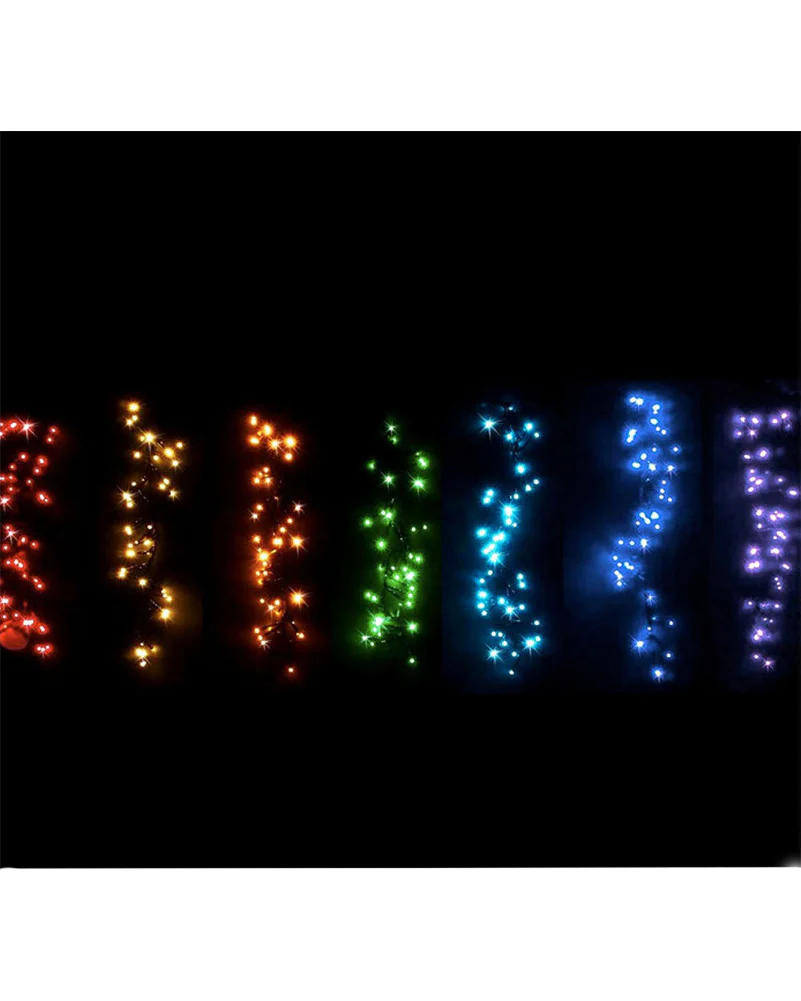 Rainbow Firecracker Christmas LED Curtain Lights 7 Piece - Image 3