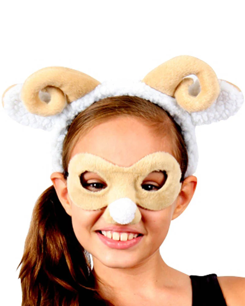 Ram or Sheep Headband and Mask Set - Image 2