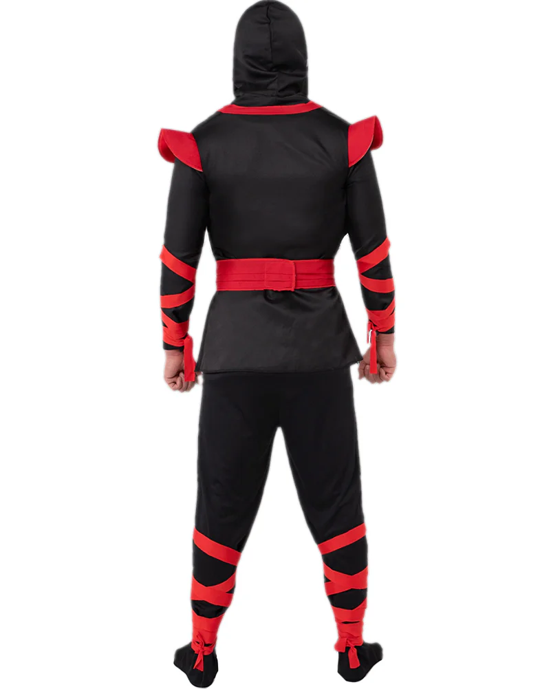 Red and Black Ninja Mens Costume - Image 2