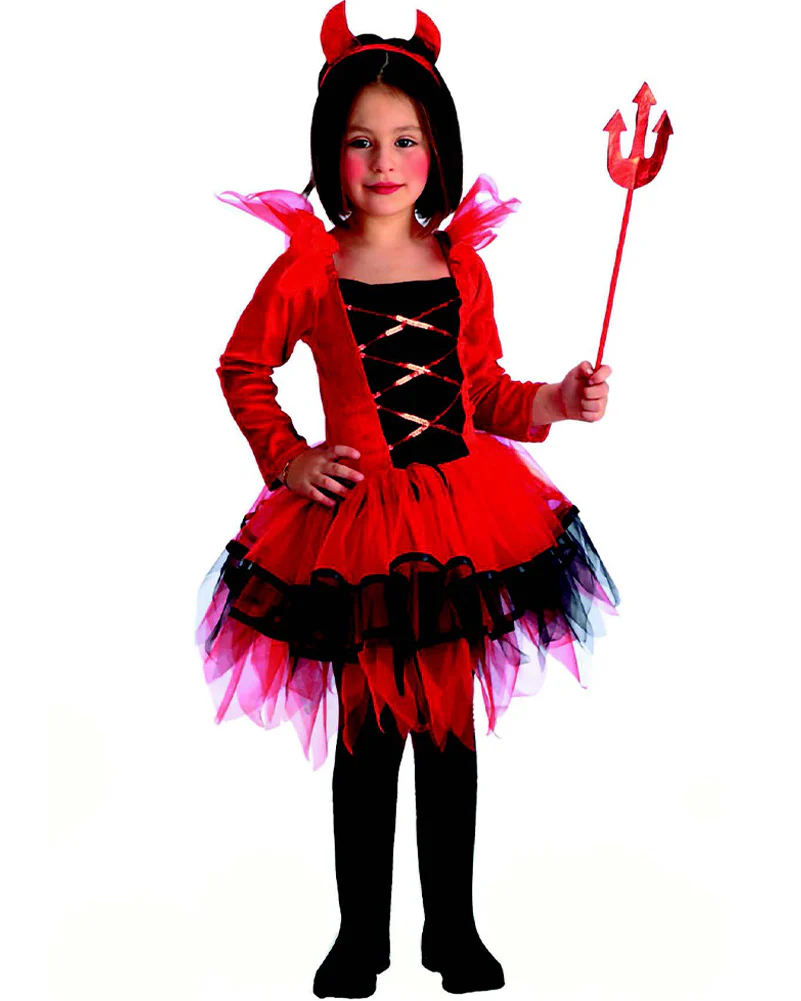 Red Devil Tutu Girls Costume - Image 2