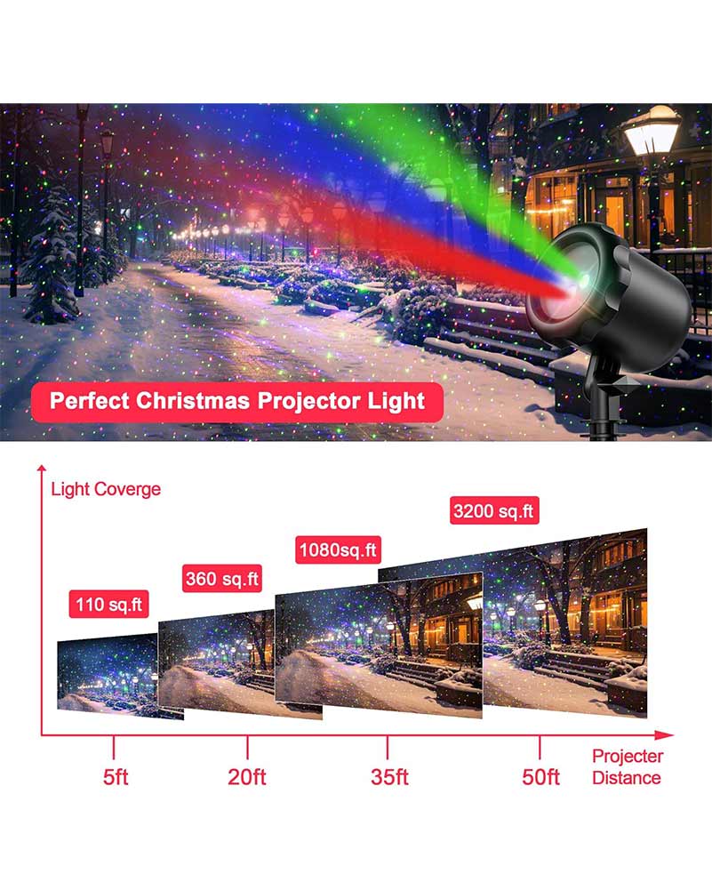 Red Green and Blue Dots Motion Laser Light with Remote Control - Image 4