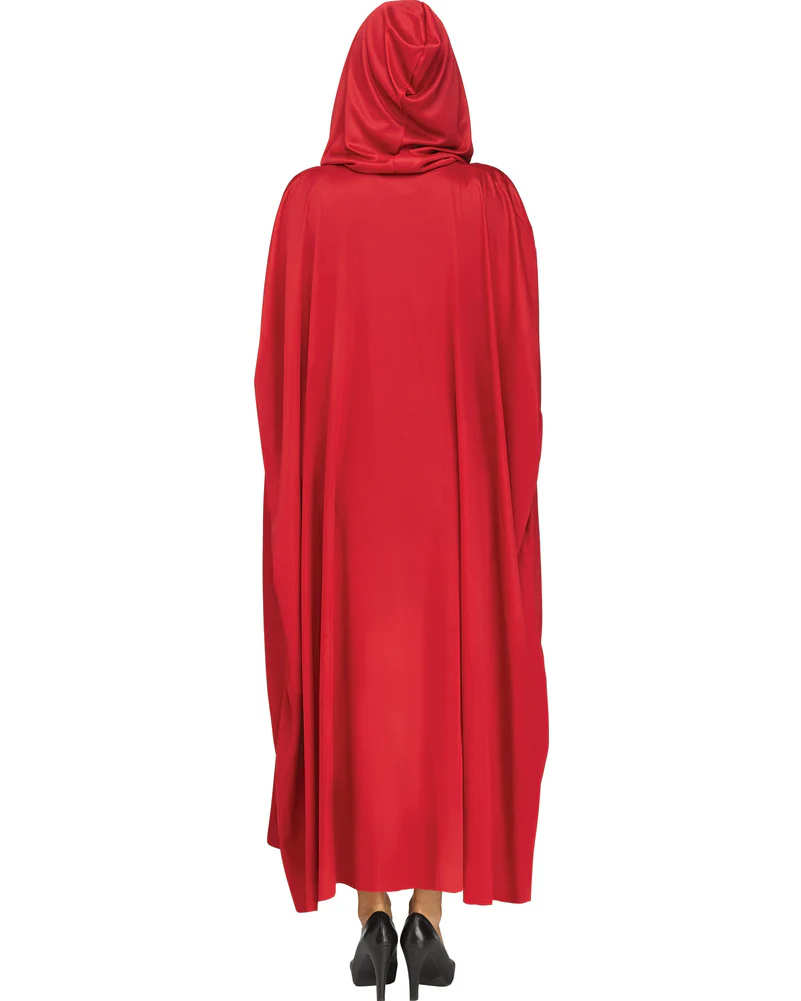 Red Hooded Adult Cape - Image 3