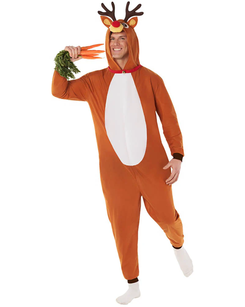Red Nosed Reindeer Adult Onesie - Image 5