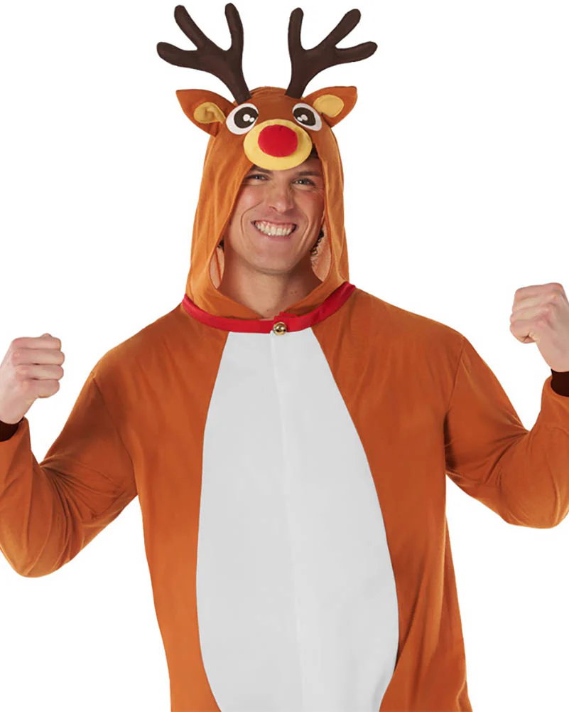 Red Nosed Reindeer Adult Onesie - Image 6