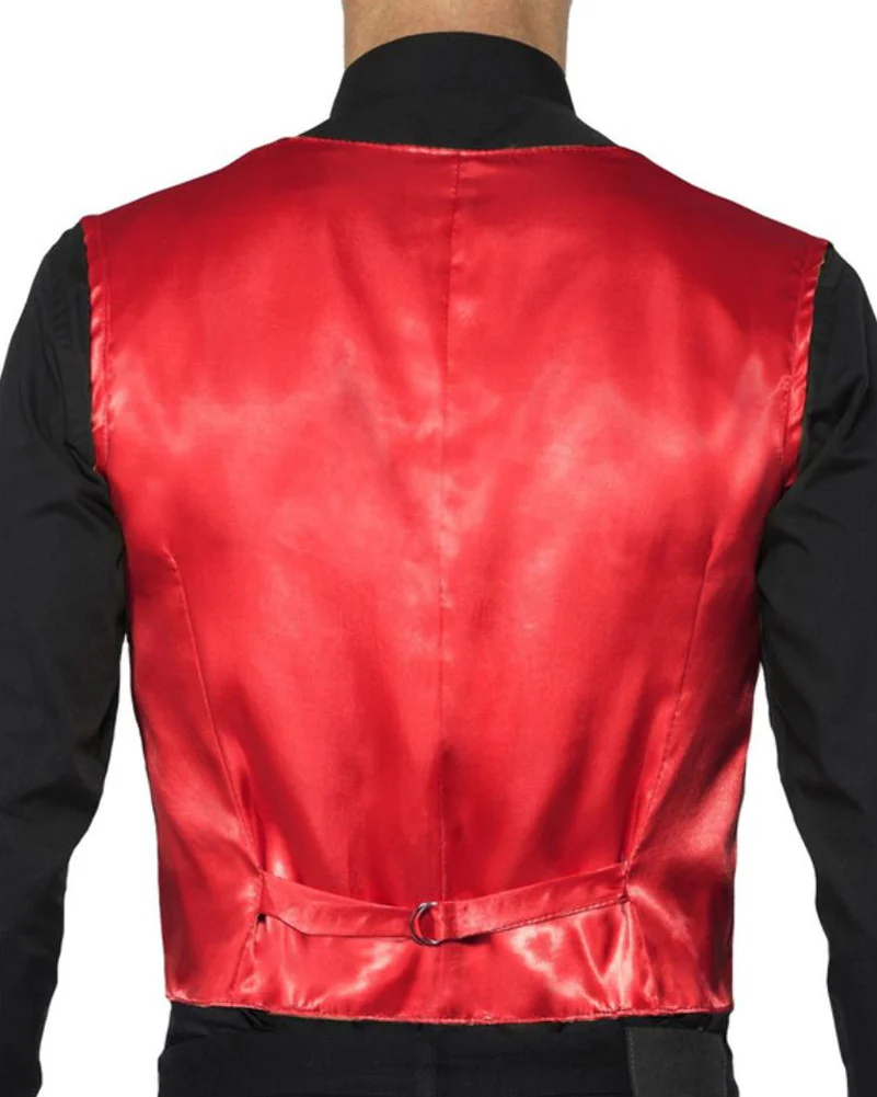 Red Sequin Waistcoat - Image 2