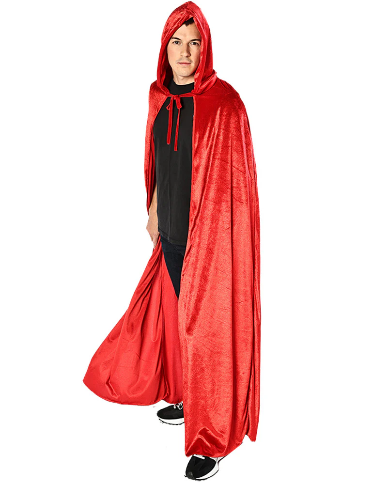 Red Velvet Deluxe Adults Cape - Image 2