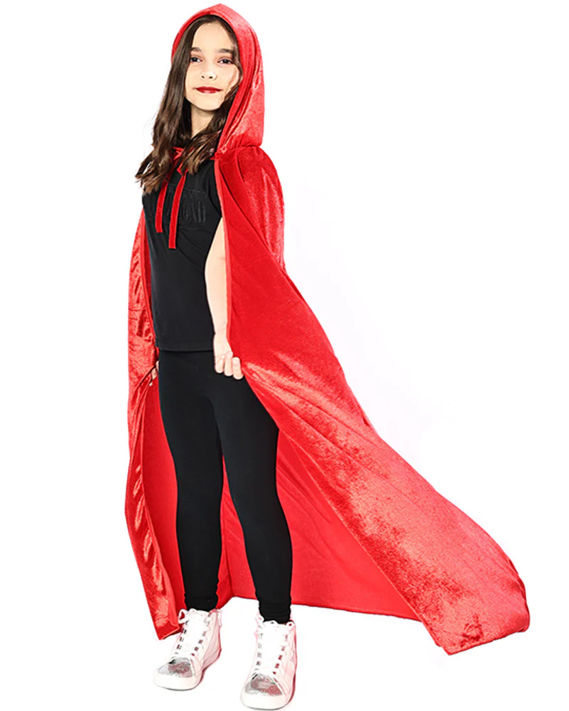 Red Velvet Deluxe Kids Cape - Image 2