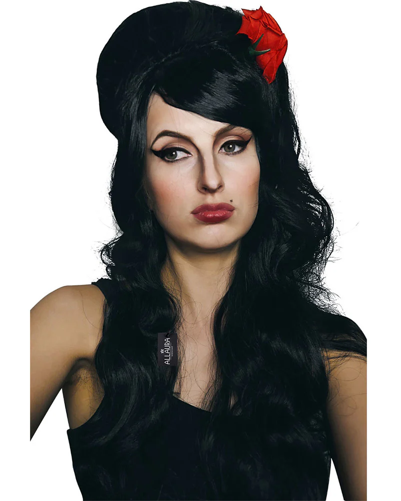 Rehab Beehive Deluxe Long Black Wig - Image 3