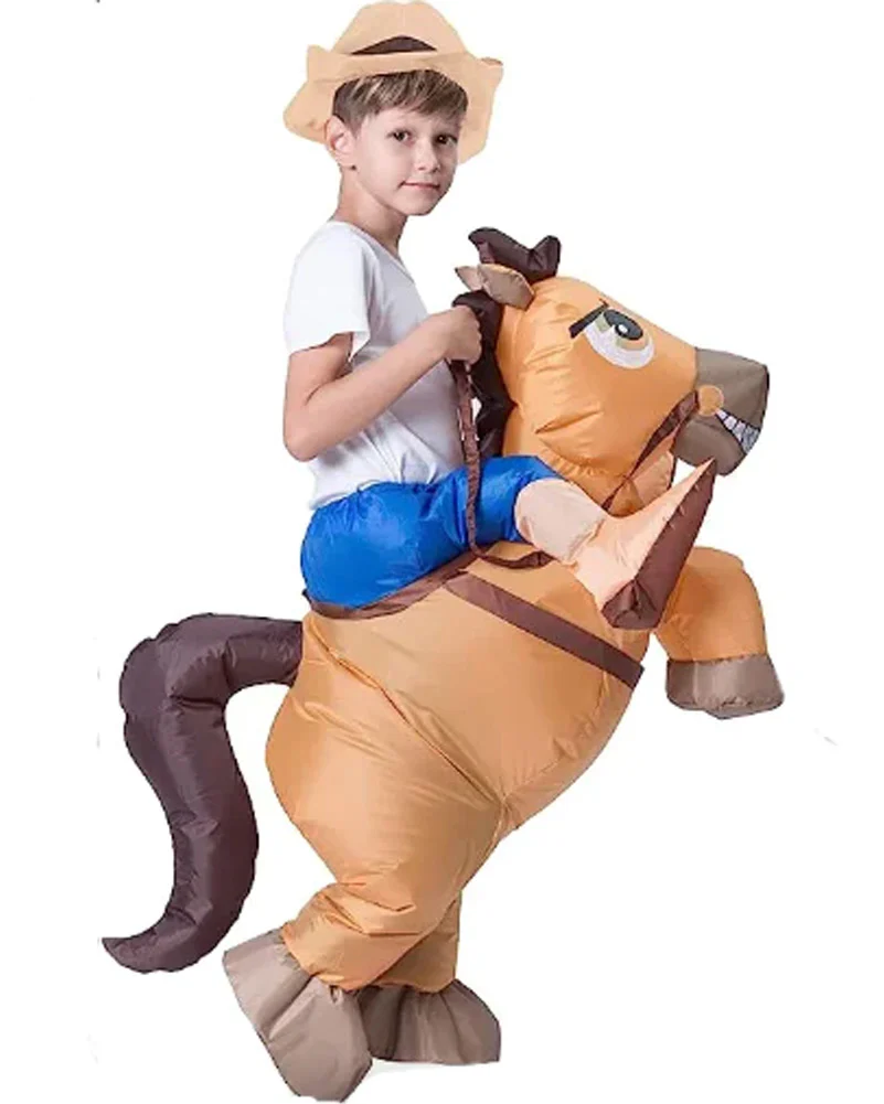 Ride On Western Cowboy Inflatable Boys Costume - Image 4