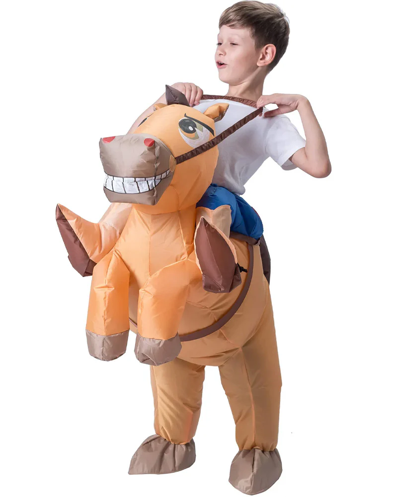 Ride On Western Cowboy Inflatable Boys Costume - Image 5