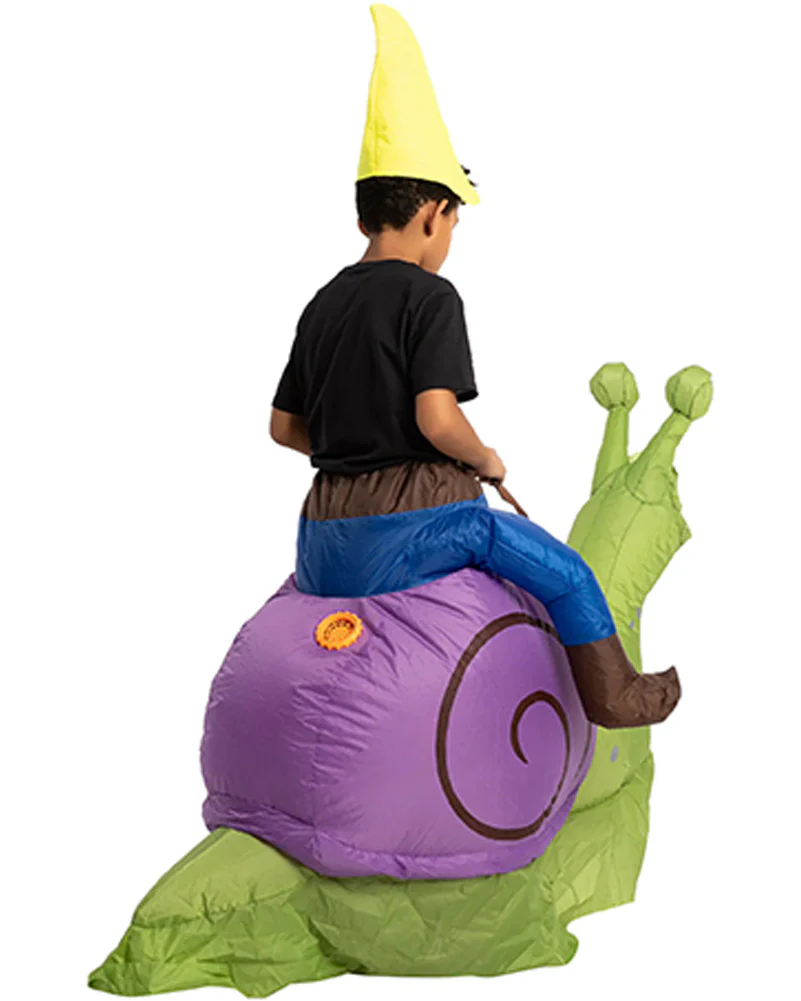 Riding A Snail Inflatable Kids Costume - Image 2