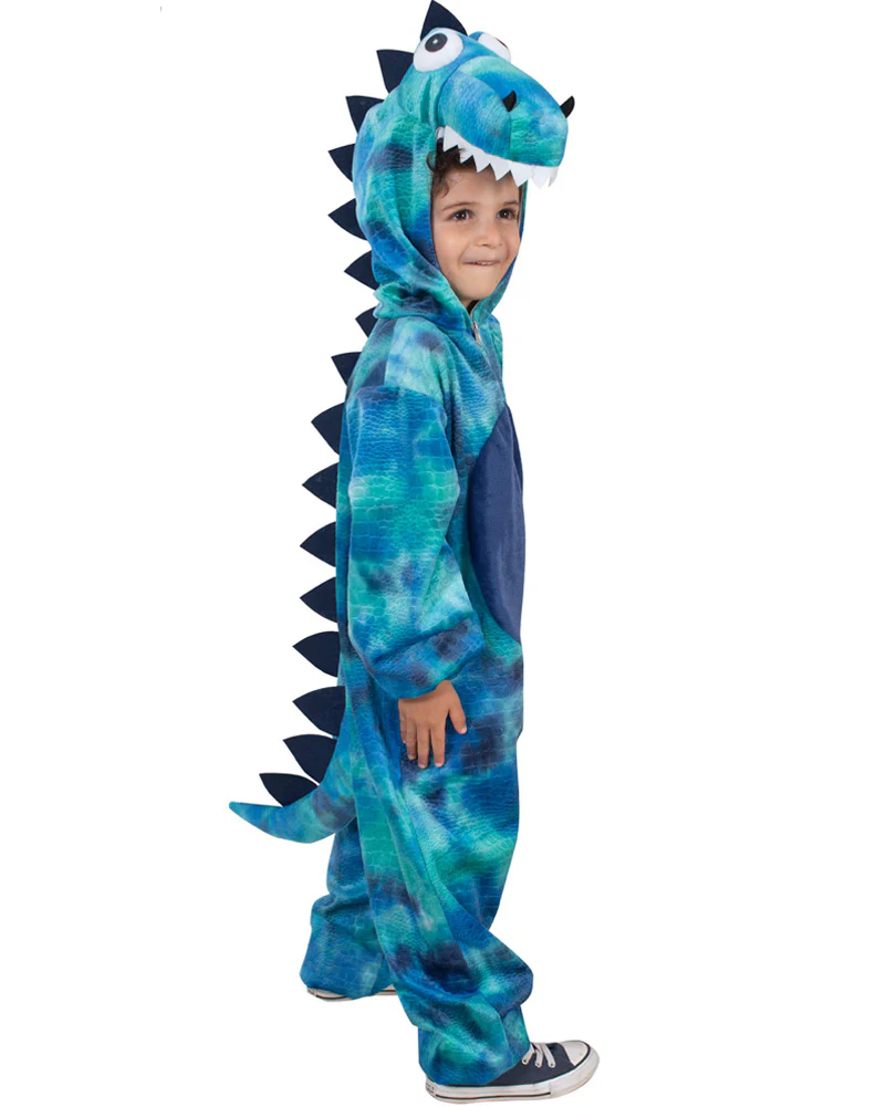 Roarin Rex Blue Dinosaur Toddler Kids Costume - Image 2