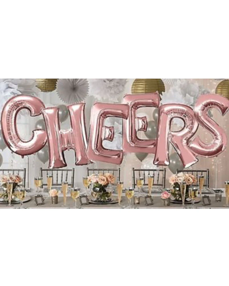 Rose Gold 83cm Letter C Super Shape Balloon - Image 2
