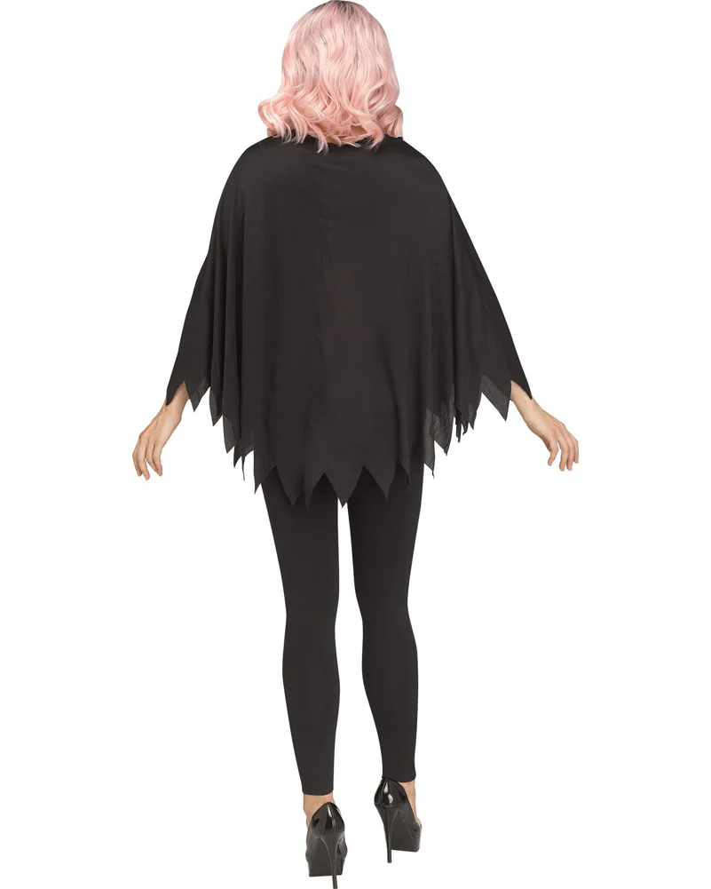 Rose Gold Glitter Skeleton Poncho Womens Costume - Image 2