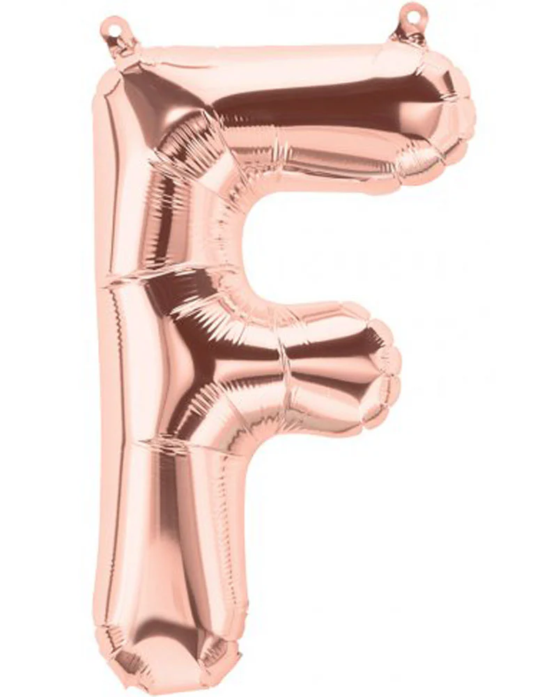 Rose Gold Letter F Foil Balloon
