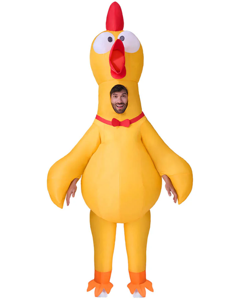 Rubber Chicken Inflatable Adult Costume - Image 3