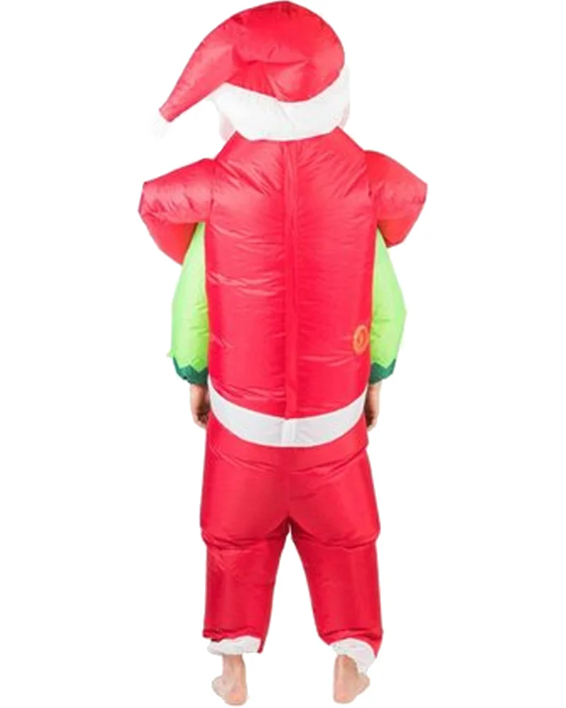 Santa and Elf Lift You Up Inflatable Adult Christmas Costume - Image 2