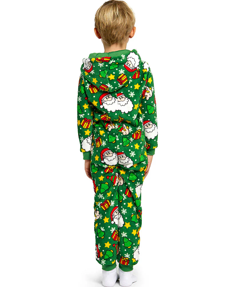 Santa Elves Green Kids Jumpsuit - Image 2