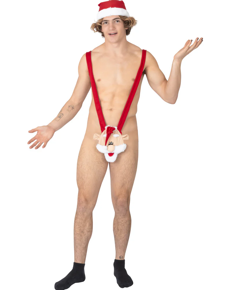 Santa Mankini Mens Christmas Costume - Image 2