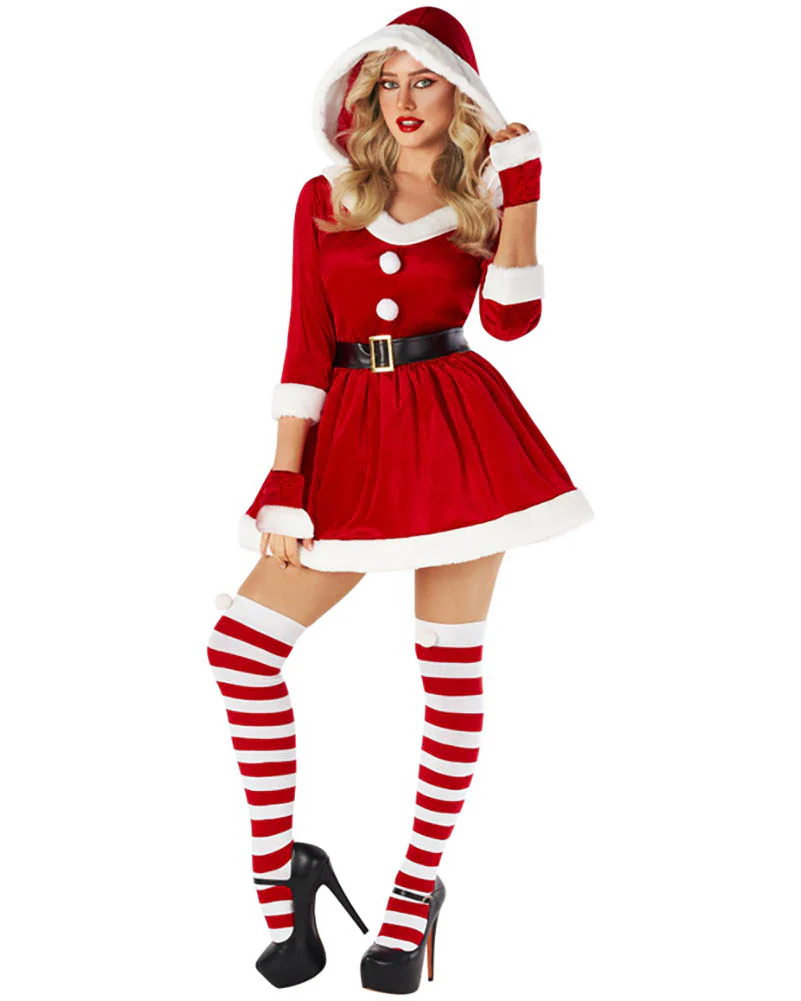 Santa Short Dress Womens Costume - Image 7