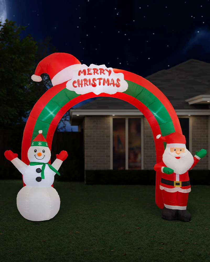 Santa Snowman Arch Inflatable Christmas Decoration 2.7m - Image 4
