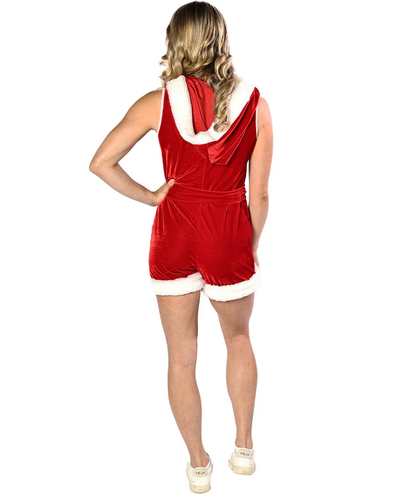 Santa Sweetie Party Romper Womens Christmas Costume - Image 8