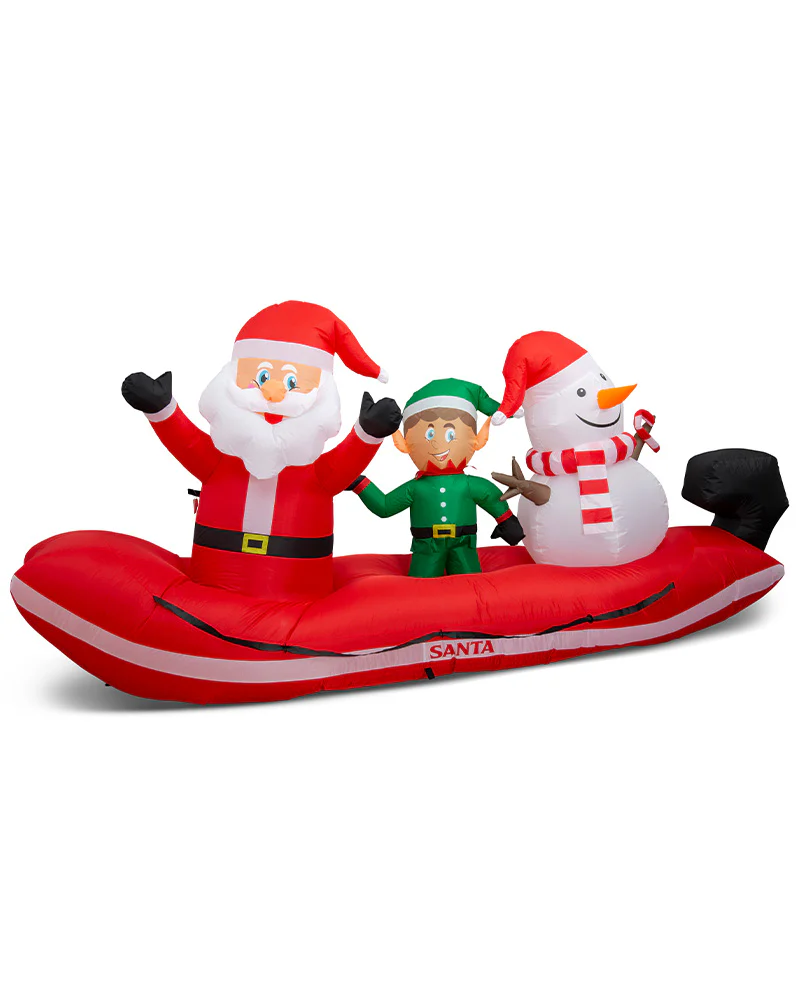Santa With Friends Dinghy Christmas Inflatable 2.65m - Image 2
