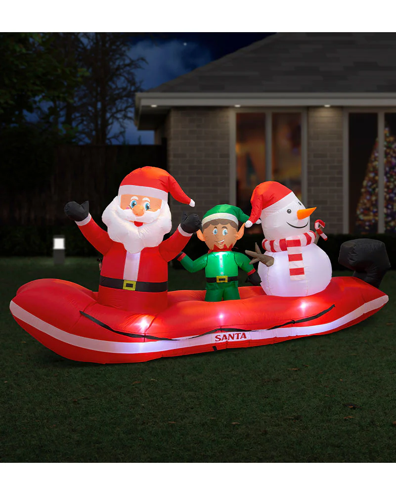 Santa With Friends Dinghy Christmas Inflatable 2.65m - Image 3