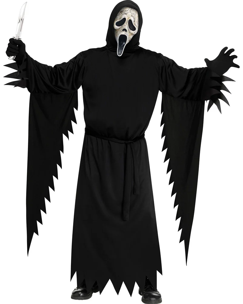 Scream Ghost Face Aged Adults Plus Size Costume Bundle - Image 2