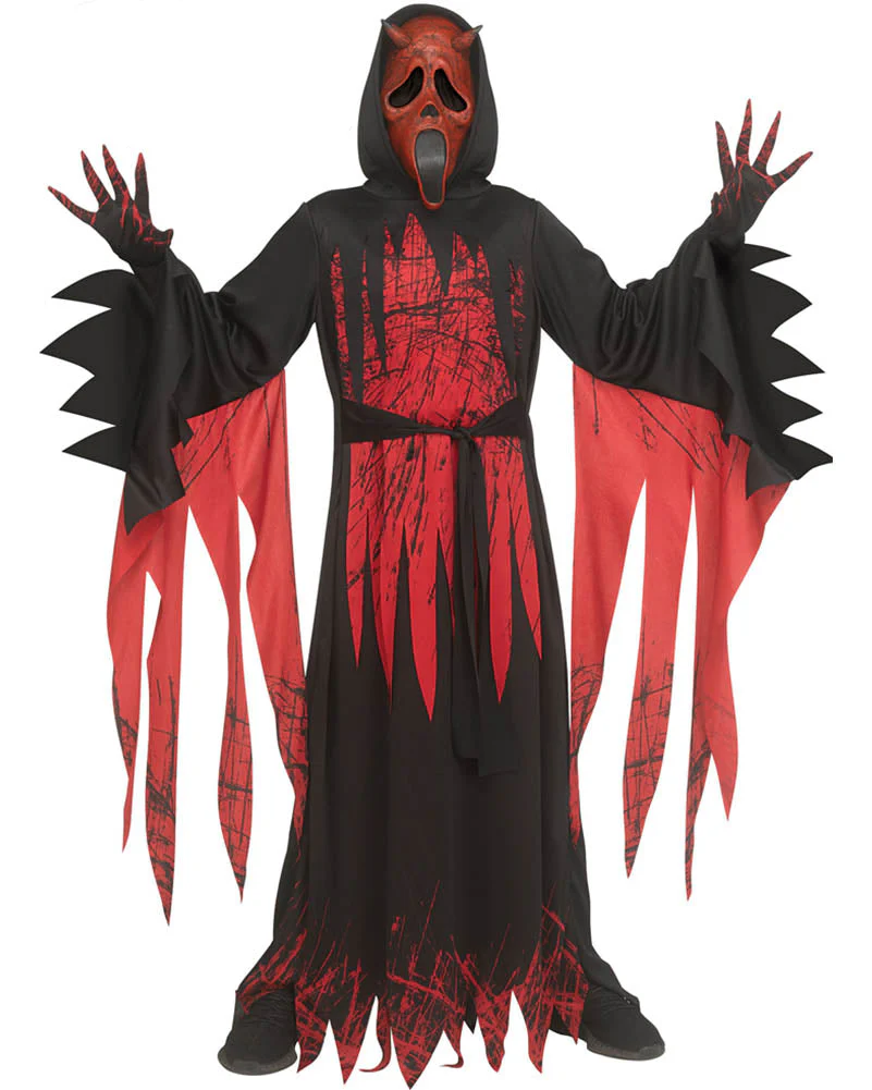 Scream Ghost Face Aged Devil Kids Costume