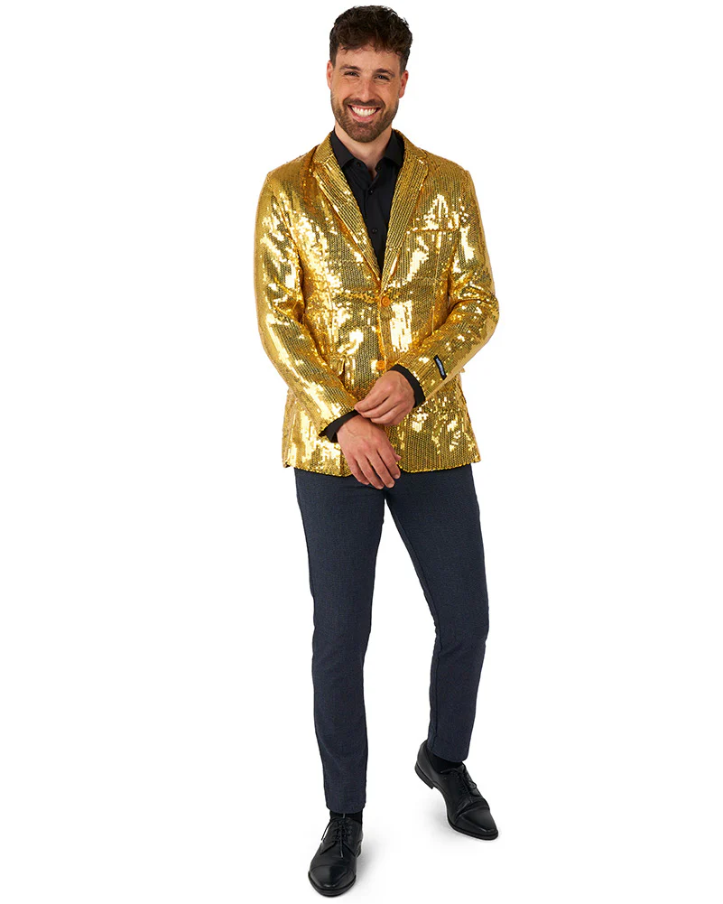 Sequins Gold Mens Suitmeister Jacket - Image 4