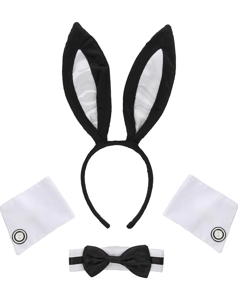 Sexy Bunny Headband Choker and Cuffs Deluxe Set - Image 2