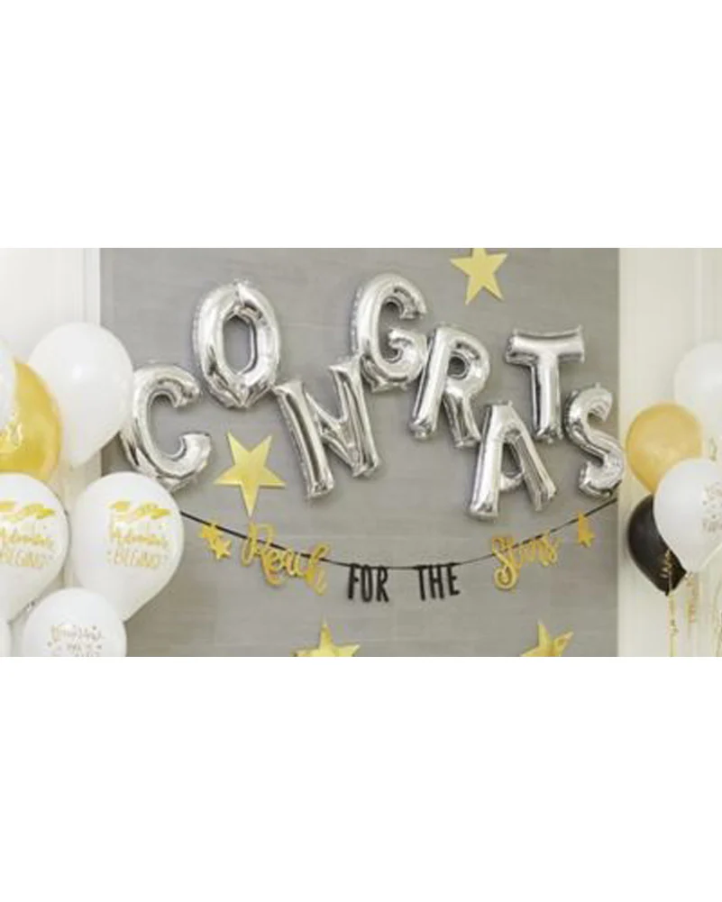 Silver 40cm Letter J Balloon - Image 2