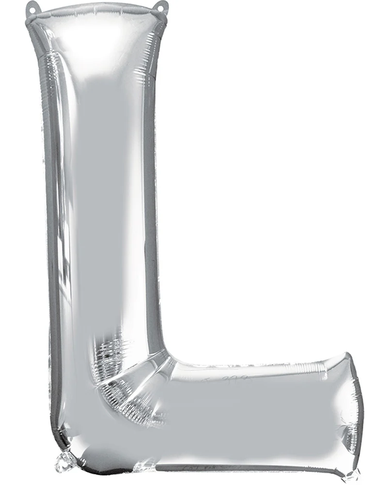Silver 40cm Letter L Balloon