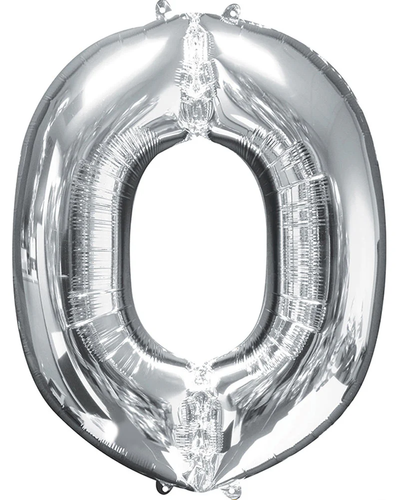 Silver 40cm Letter O Balloon