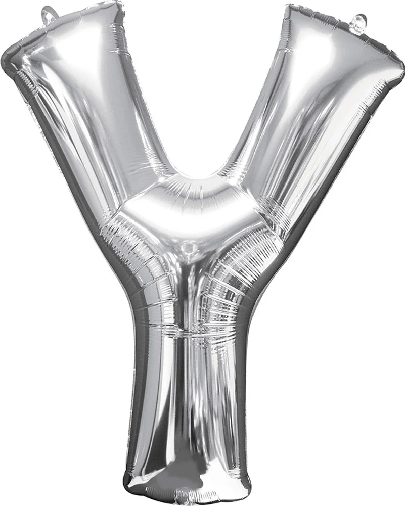 Silver 40cm Letter Y Balloon