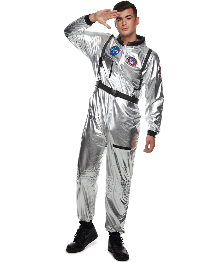 Silver Astronaut Suit Mens Costume - Image 5