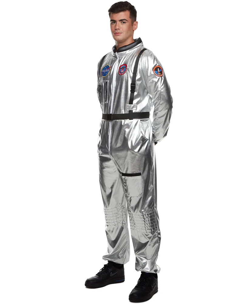 Silver Astronaut Suit Mens Costume - Image 8