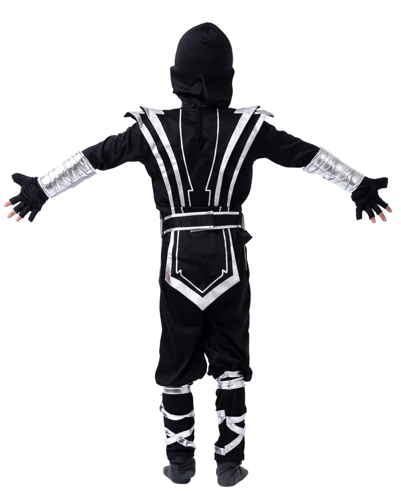 Silver Ninja Complete Kids Costume - Image 2