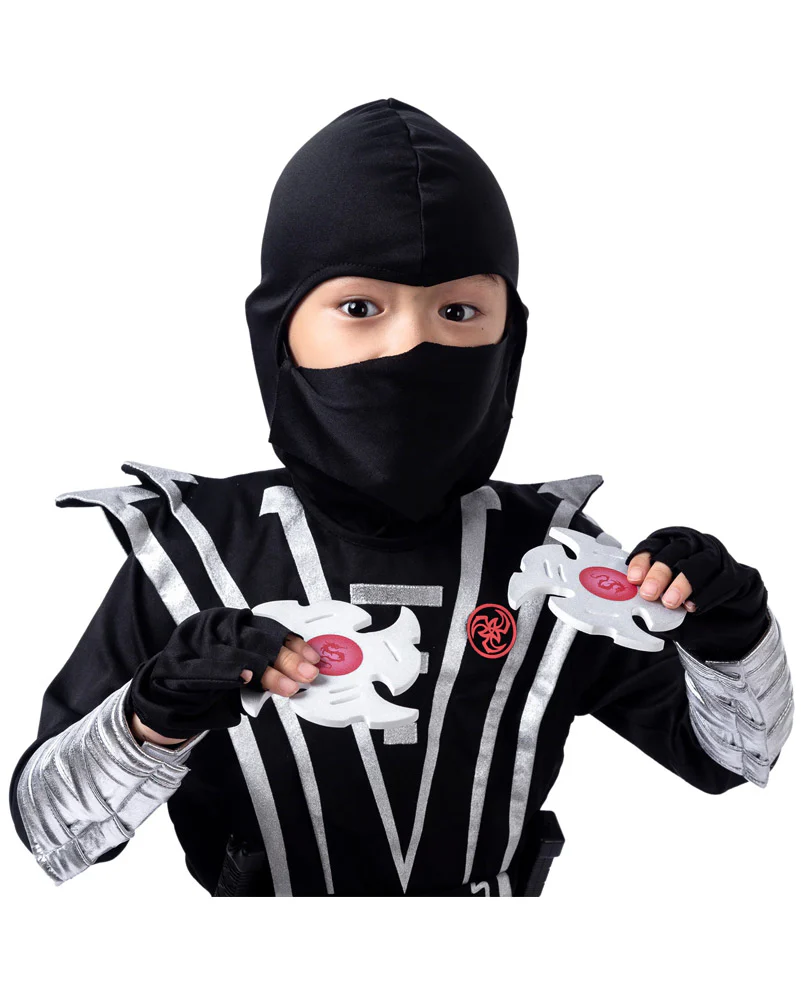 Silver Ninja Complete Kids Costume - Image 5