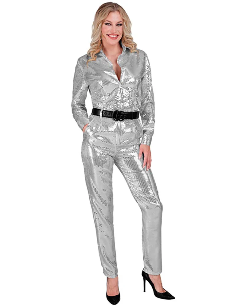 Silver Sequin Womens Pants - Image 4