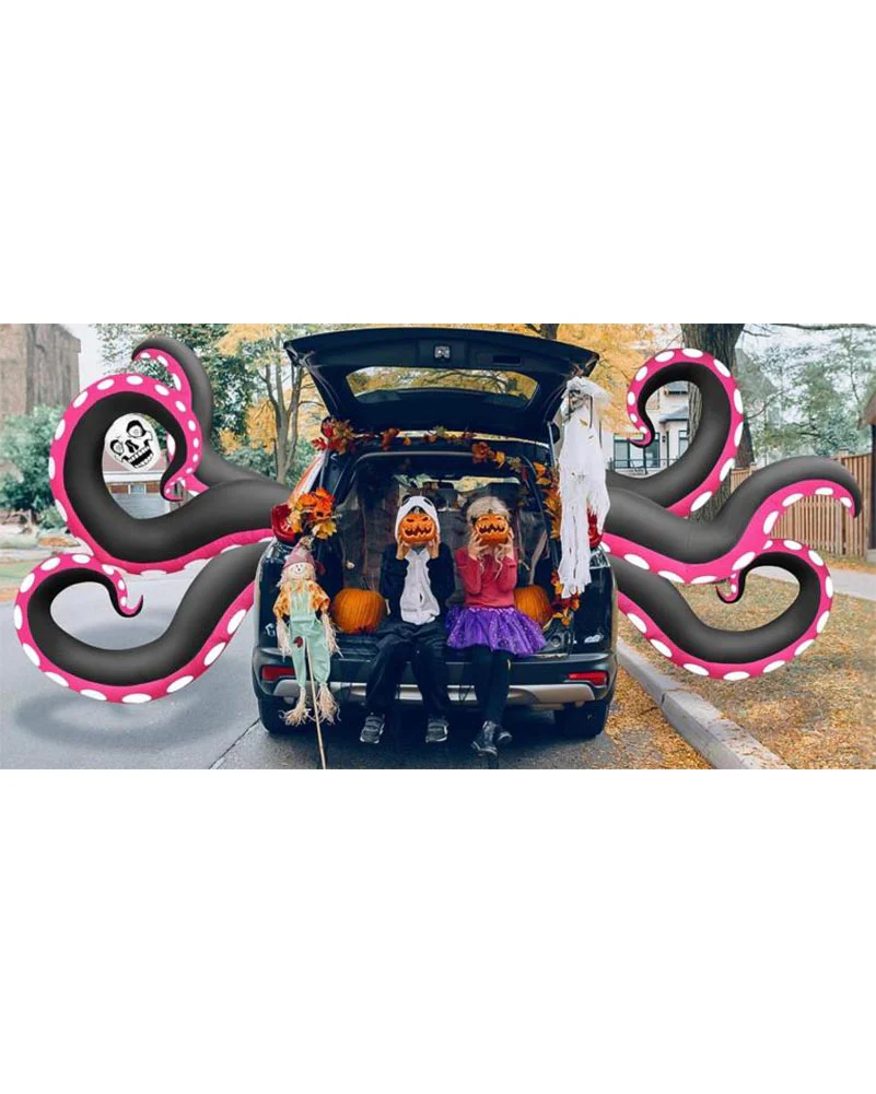 Six Scary Octopus Tentacles with Skull Halloween Car Inflatable 4m (DC PLUG) - Image 2