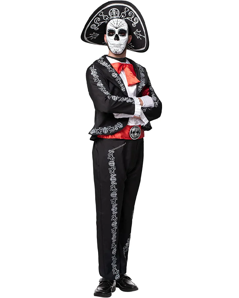 Skeleton Day of the Dead Mens Costume - Image 2
