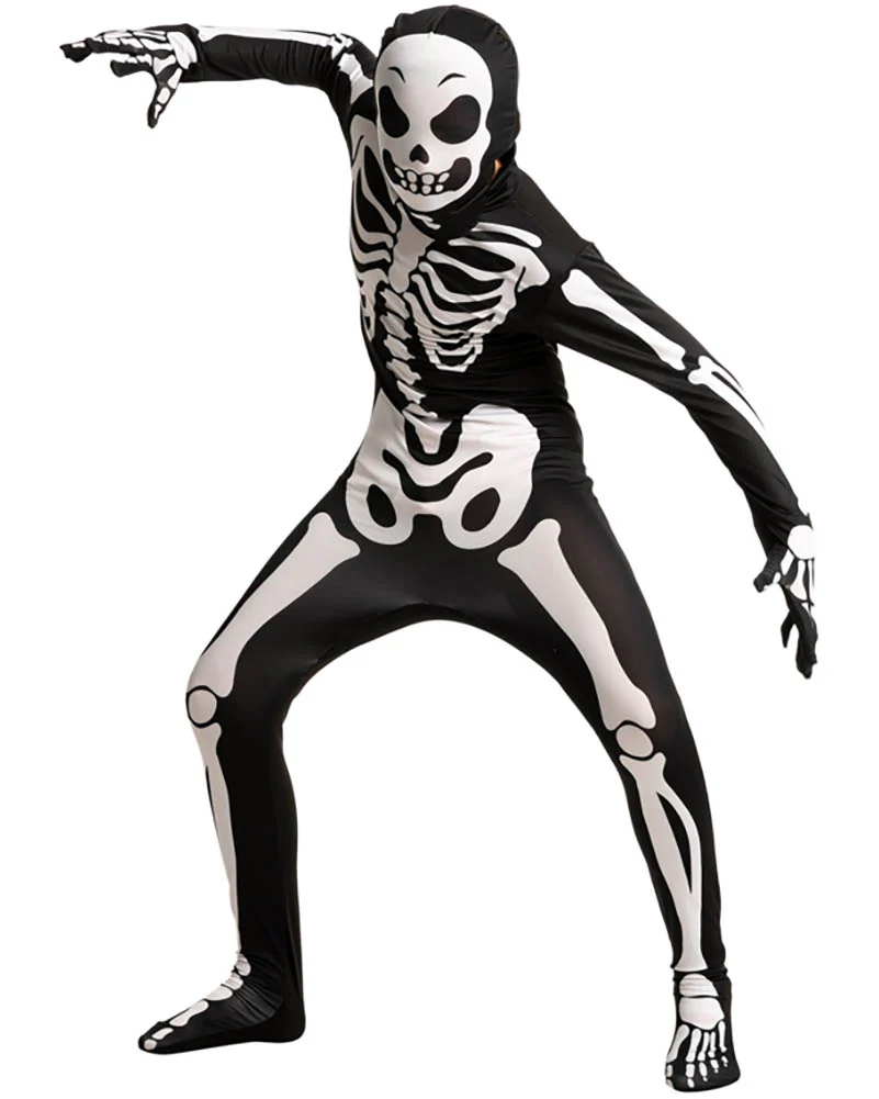 Skeleton Second Skin Kids Costume - Image 4